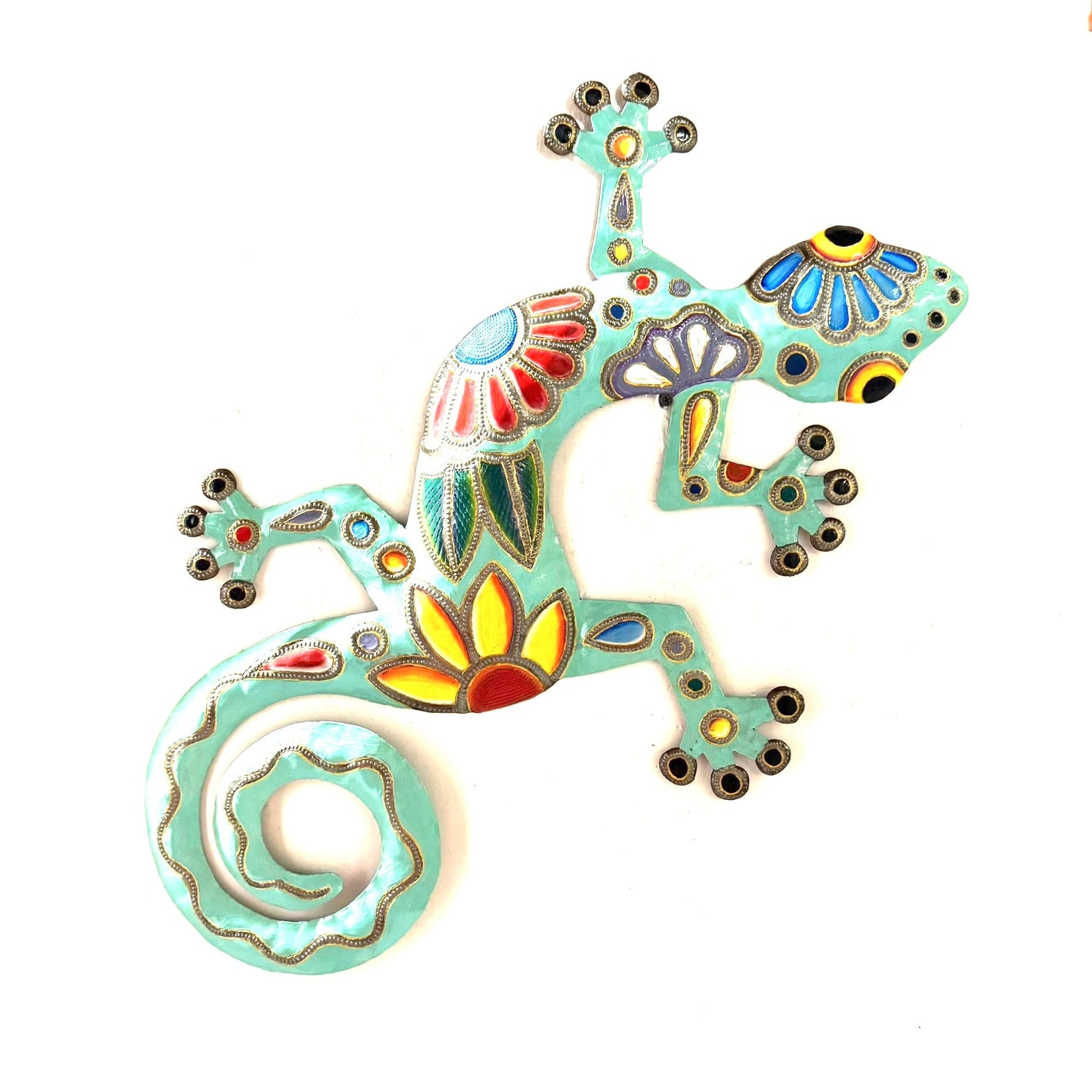 Jumbo Painted Gecko- Turquoise