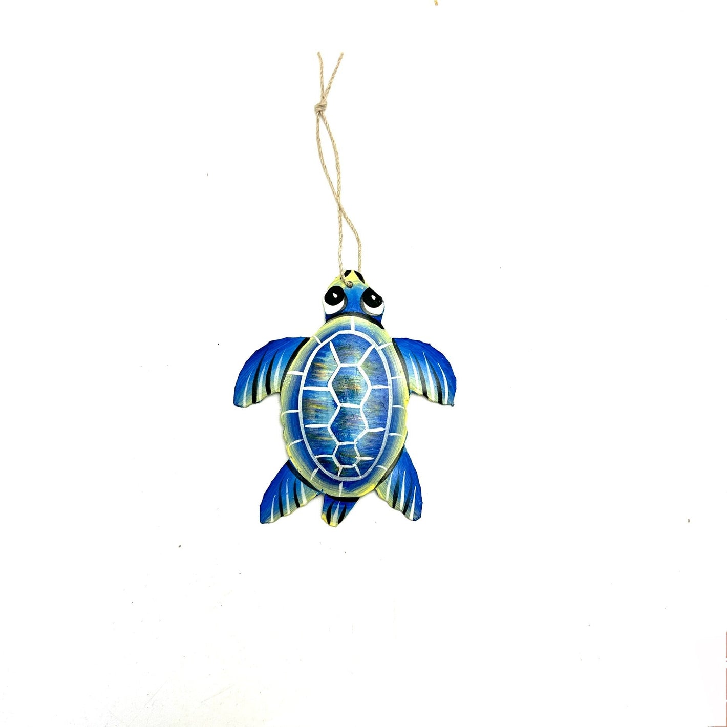 Painted Turtle Ornament- Blue