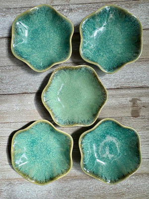 Green Ceramic Catch All Jewelry / Trinket Dish