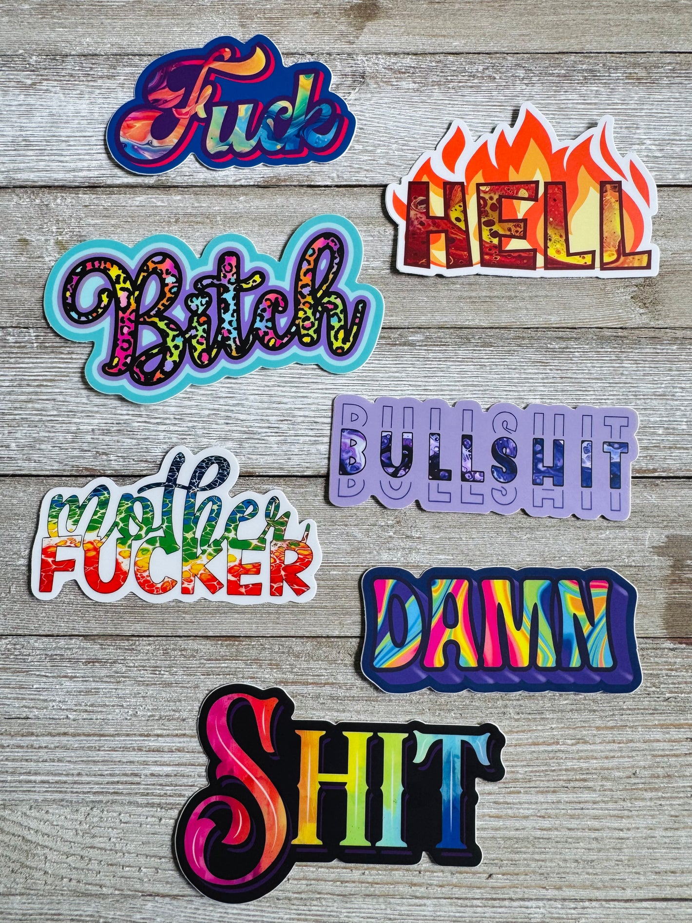 Bespattered Facade Everyone's Favorite Words Sticker Pack