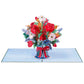 HugePop Joyous Flower Bouquet Pop Up Christmas Card