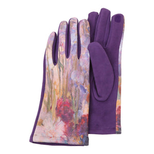 Tiffany Peonies and Iris Womens Touch Screen Gloves - One Size Fits All