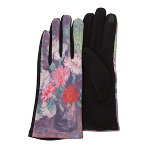 van Gogh Carnations Womens Touch Screen Gloves - One Size Fits All