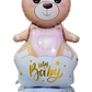 Bear with a Crown Girl. Standing Foil Balloon Decoration F07M1-3
