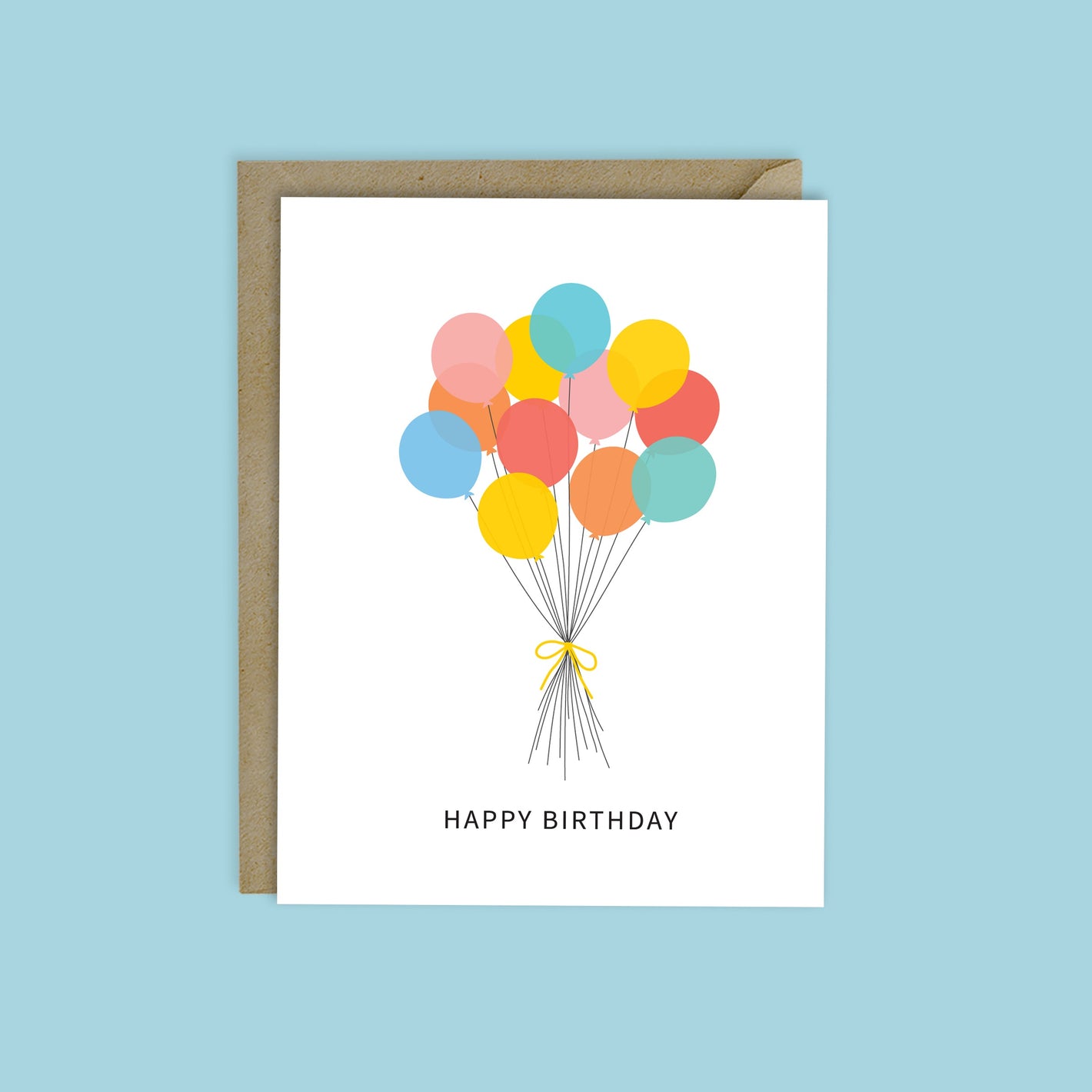 HAPPY BIRTHDAY - BIRTHDAY BALLOONS CARD