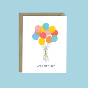HAPPY BIRTHDAY - BIRTHDAY BALLOONS CARD