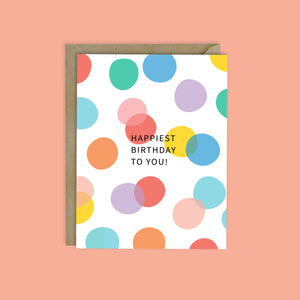 HAPPIEST BIRTHDAY CONFETTI CARD