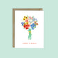 THANKS A BUNCH WILDFLOWER BOUQUET CARD