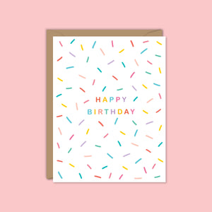 RAINBOW SPRINKLES HAPPY BIRTHDAY CARD