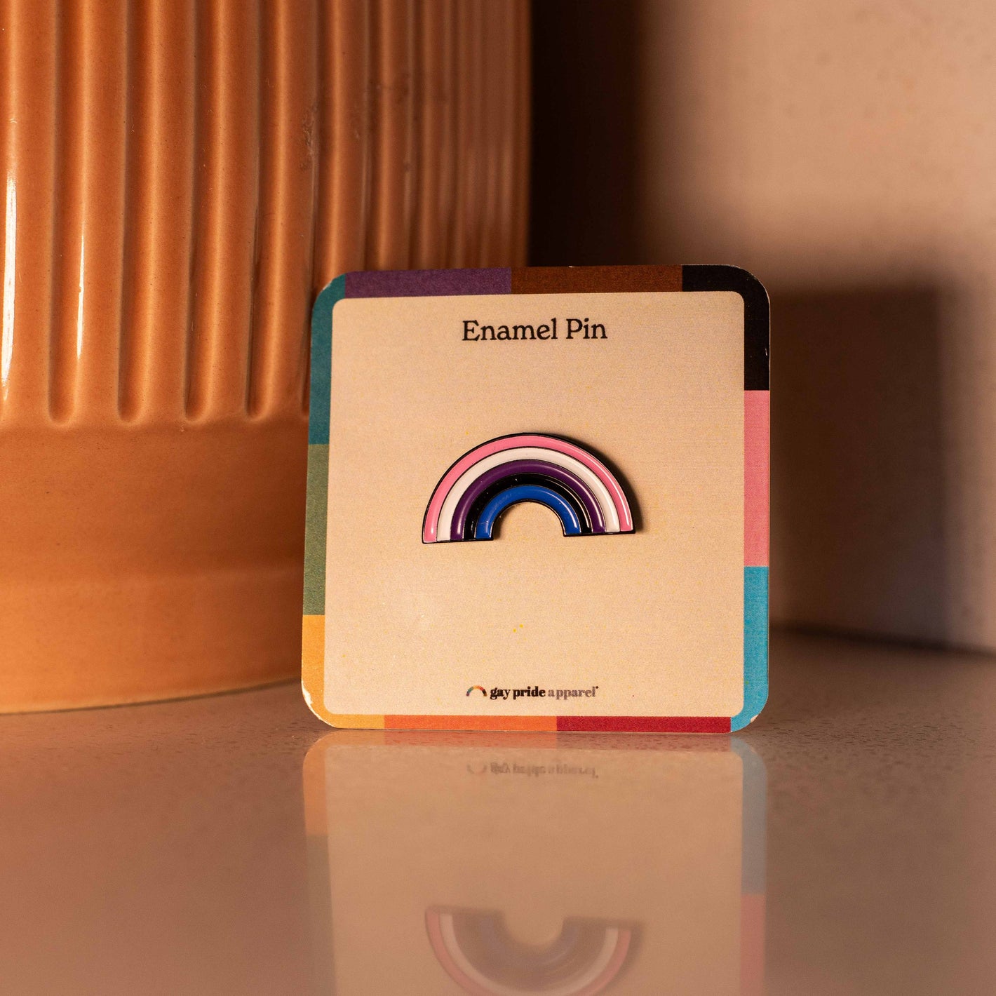 Genderfluid Rainbow Enamel Pin