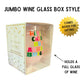 Treat Yo Self Jumbo Stemless Wine Glass in Rainbow Colors | 30 Oz. | Holds an Entire Bottle of Wine
