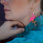 Neon Flamingo Hoops