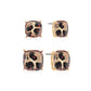 Glitter Square Cushion Cut Stud Earring Set in 2 Sizes - "Mom and Me" Gift Set