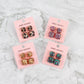 Glitter Square Cushion Cut Stud Earring Set in 2 Sizes - "Mom and Me" Gift Set