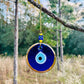Gold Gilded Wall Hanging Evil Eye Nazar Boncuk Mal De Ojo, Modern Boho Style Home Decor