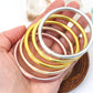 Thai Buddhist Temple Bracelets, Gold, Silver Mantra Bangle, Kumlai Sizes Available
