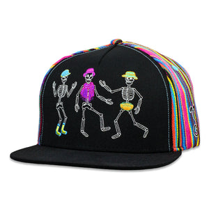 Dancing Skeletons Black Snapback Hat