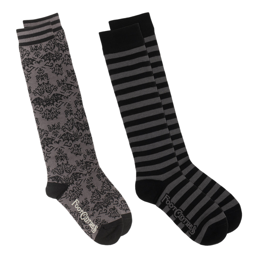 PREORDER Grey & Black Knee High Sock Pack | 2 Designs