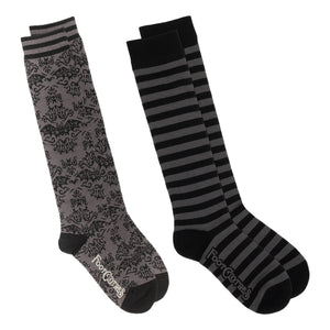 PREORDER Grey & Black Knee High Sock Pack | 2 Designs