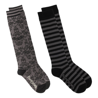 PREORDER Grey & Black Knee High Sock Pack | 2 Designs