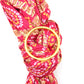 Traveler Gift Set: Multicolor Scarf, Gold Thai Buddhist Bangle
