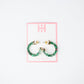 Mini Hoops - Green Glitter