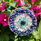 Handmade Evil Eye Nazar Boncuk Pendant with Chain for Rearview Mirror Hanging or Wall Hanging Lapis Lazuli, Crystal, Apatite
