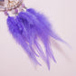 Handmade Purple Tree of Life Dreamcatcher with Purple Feathers - Amethyst Stones -- Rearview Mirror Hanging or Wall Hanging