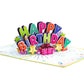 Happy Birthday Pop Up Card (Neon Green)