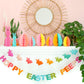 Color Blocked Egg Honeycomb Decorations