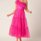 SOME FRESH AIR FUCHSIA TULLE MIDI DRESS