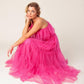 SOME FRESH AIR FUCHSIA TULLE MIDI DRESS