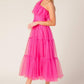 SOME FRESH AIR FUCHSIA TULLE MIDI DRESS