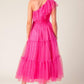 SOME FRESH AIR FUCHSIA TULLE MIDI DRESS