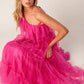SOME FRESH AIR FUCHSIA TULLE MIDI DRESS