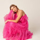 SOME FRESH AIR FUCHSIA TULLE MIDI DRESS