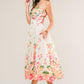 COME WHEN I CALL WOVEN MIDI DRESS