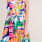 SUMMERY INCLINATION WOVEN MIDI DRESS