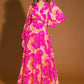 CUNNINGHAM FLORALS WOVEN MAXI DRESS
