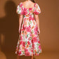 FLORAL REVERIE WOVEN MIDI DRESS