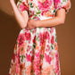 FLORAL REVERIE WOVEN MIDI DRESS
