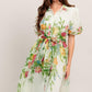 FRESH BLOSSOM IVORY WOVEN MIDI DRESS
