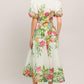 FRESH BLOSSOM IVORY WOVEN MIDI DRESS