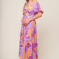 BLOOMING BRUNCH WOVEN MIDI DRESS
