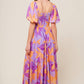 BLOOMING BRUNCH WOVEN MIDI DRESS