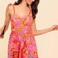 GARDEN GATHERING PINK WOVEN MIDI DRESS