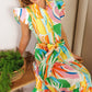 TOO MUCH TO BEAR WOVEN MIDI DRESS