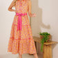 RAINFOREST RADIANCE WOVEN MIDI DRESS