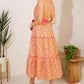 RAINFOREST RADIANCE WOVEN MIDI DRESS