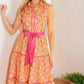 RAINFOREST RADIANCE WOVEN MIDI DRESS